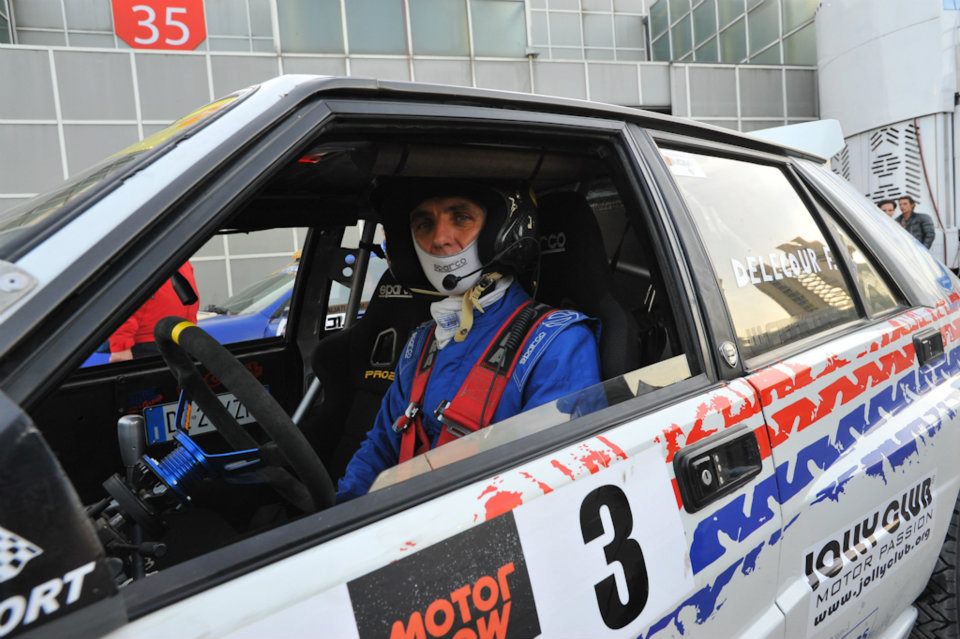François Delecour al volante della Lancia Delta di Finnico Corse al Motor Show